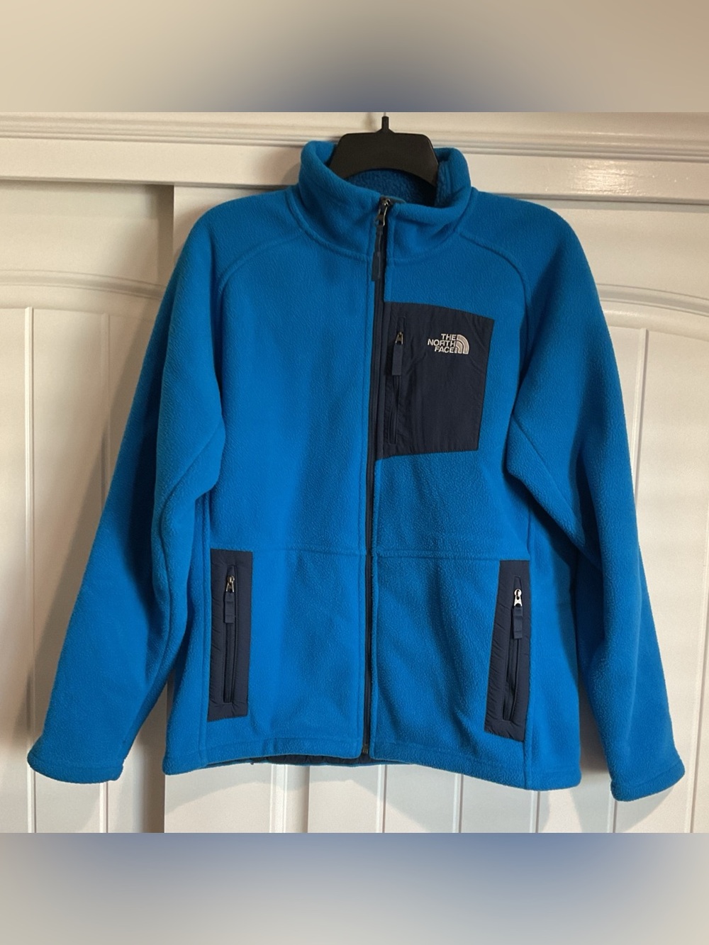 The North Face big boys Blue Full-Zip Fleece Jacket Sz XL (18)
